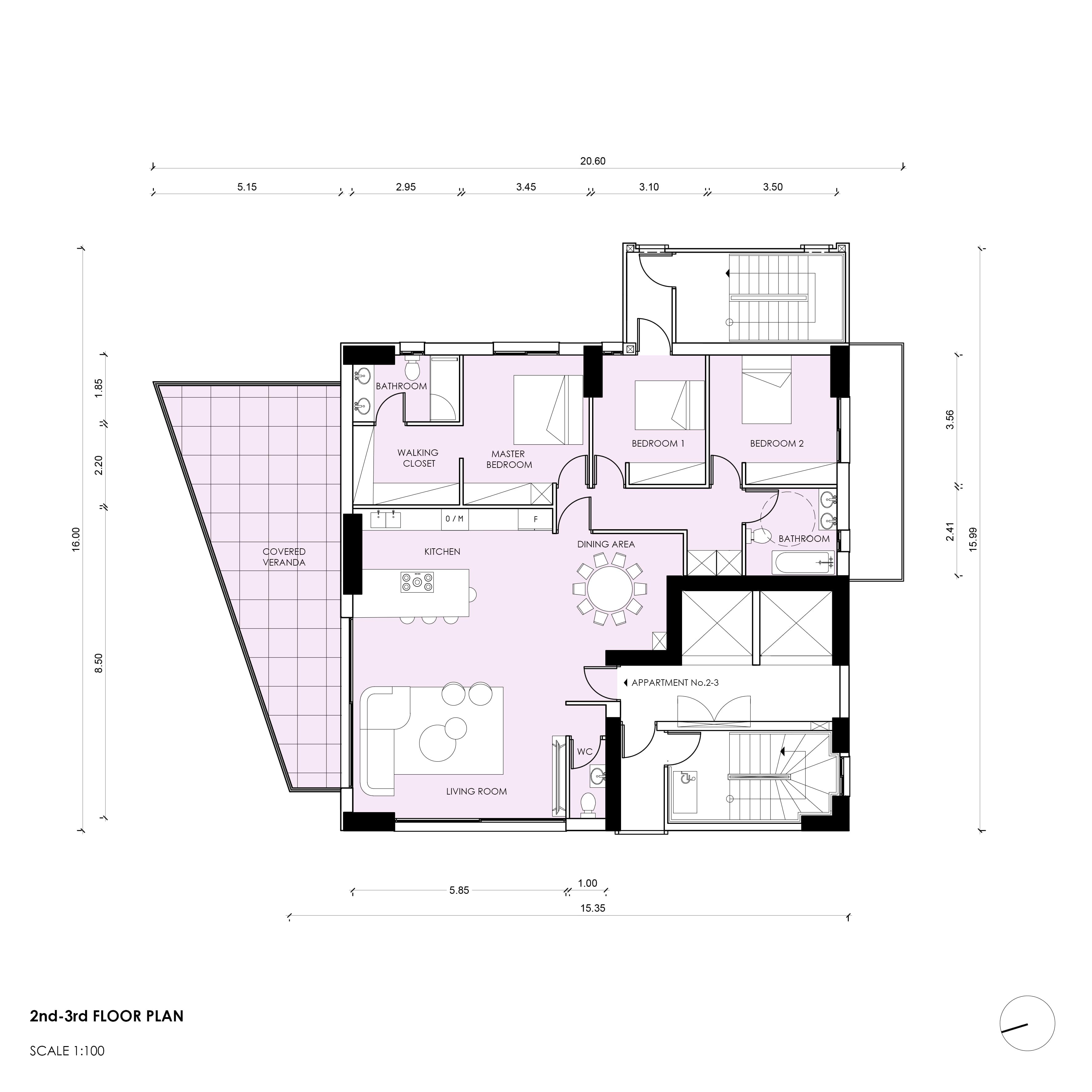 2nd–3rd Floor Plan